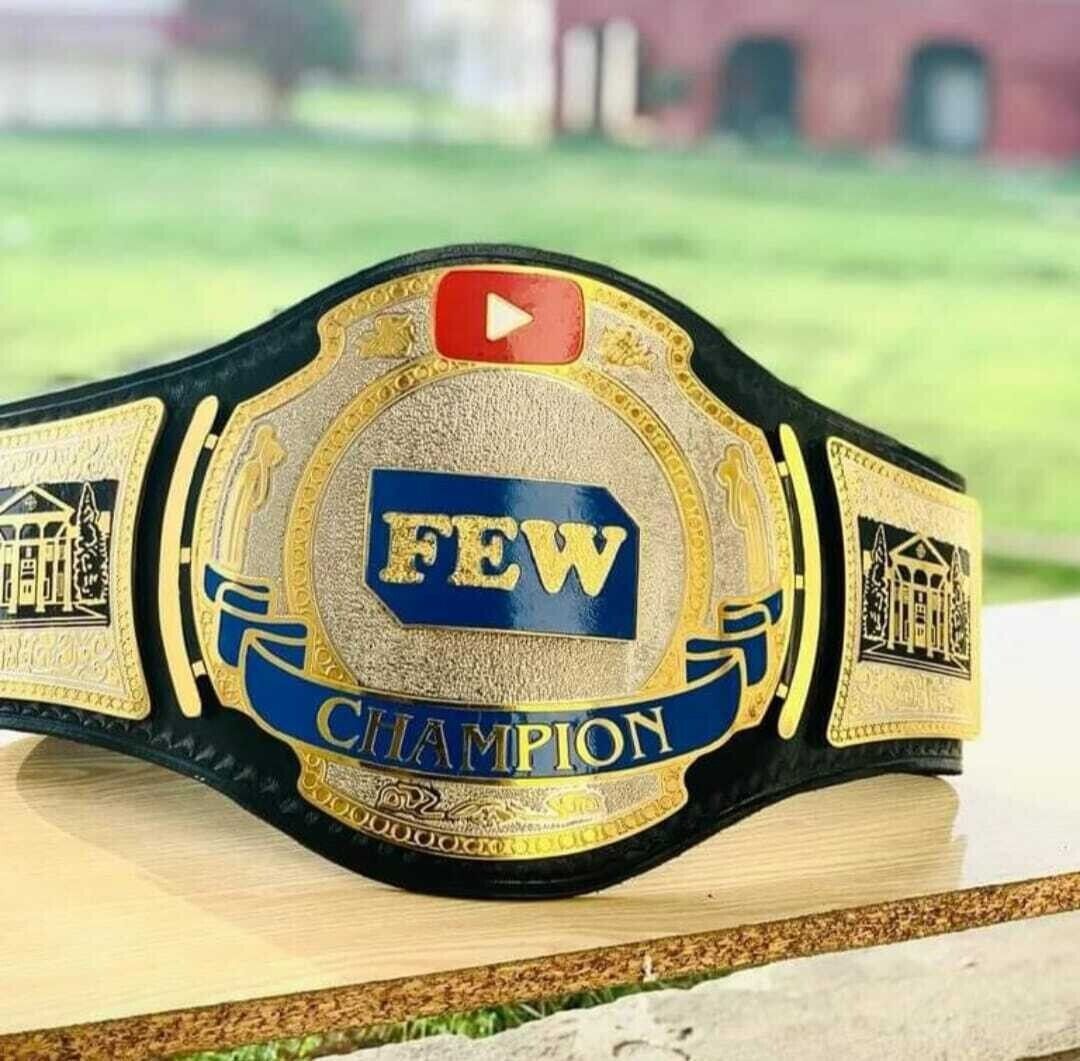 FEW Wrestling Championship Belt Brass