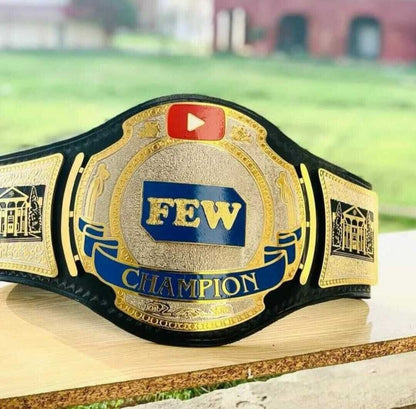 FEW Wrestling Championship Belt Brass