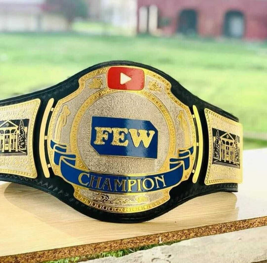 FEW Wrestling Championship Belt Brass
