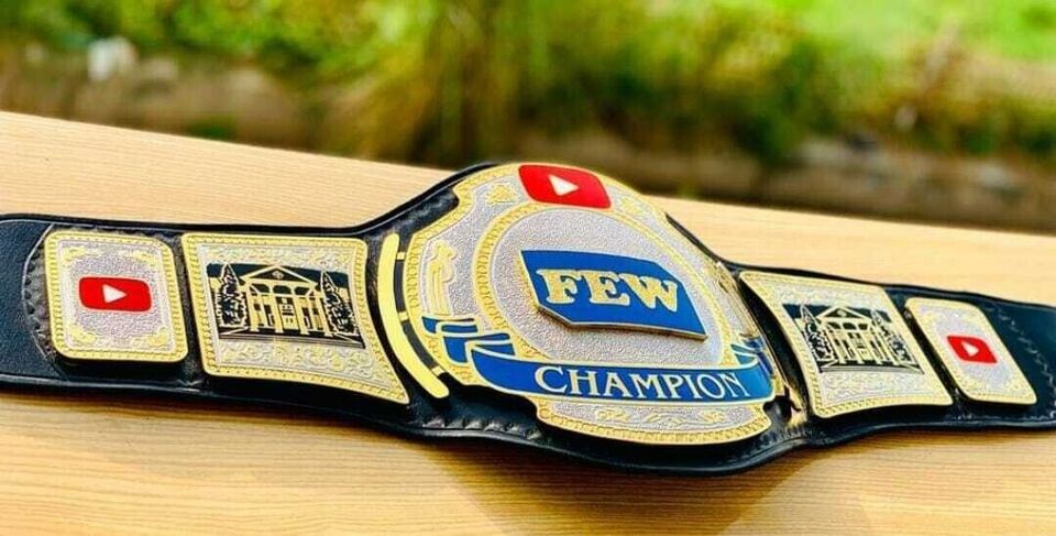 FEW Wrestling Championship Belt Brass