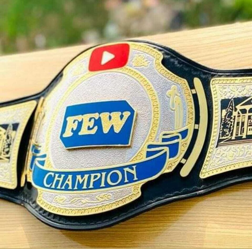 FEW Wrestling Championship Belt Brass