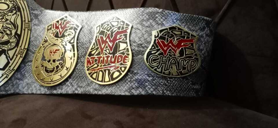 White Snake Skin Championship Belt