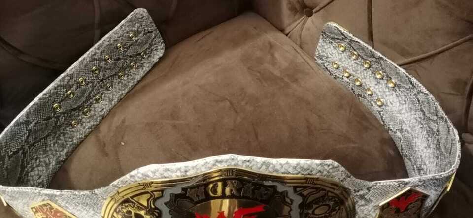 White Snake Skin Championship Belt